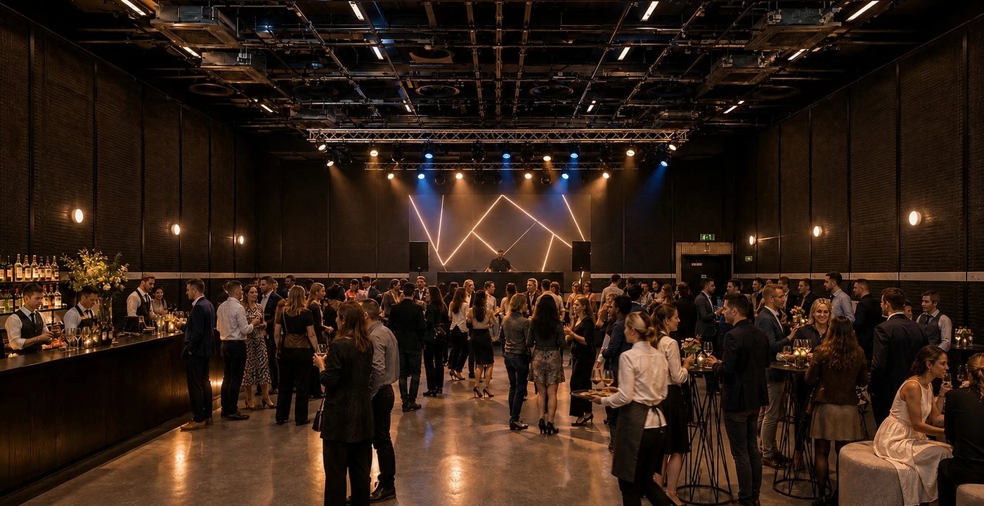 Evening event on the sound stage