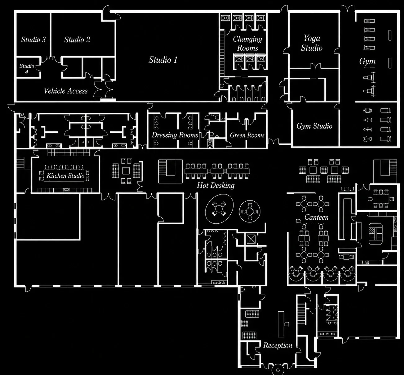 Floorplan of the studios at 80-82 Silverthorne Road