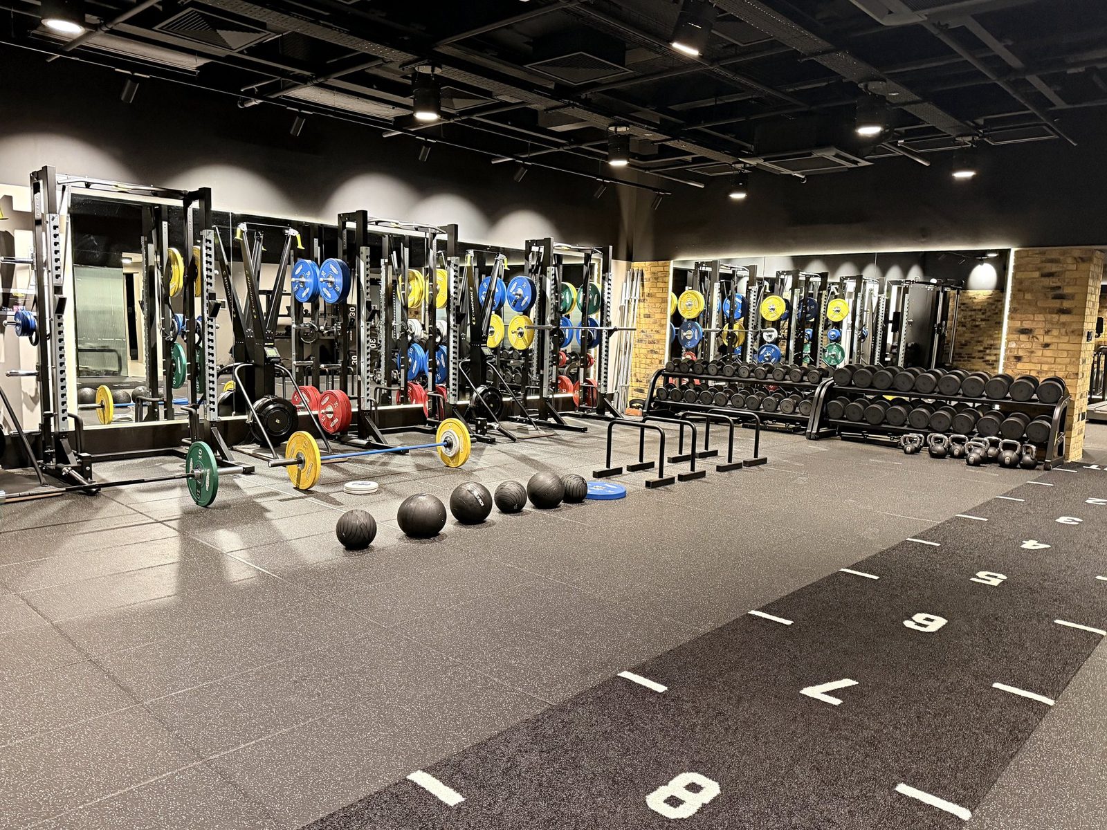 The gym training floor